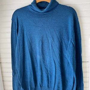 Men's Burberry London Marled Blue 100% wool Sweater